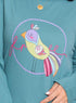 Green Olive Printed Long - Sleeve Design 38 - Khotwh